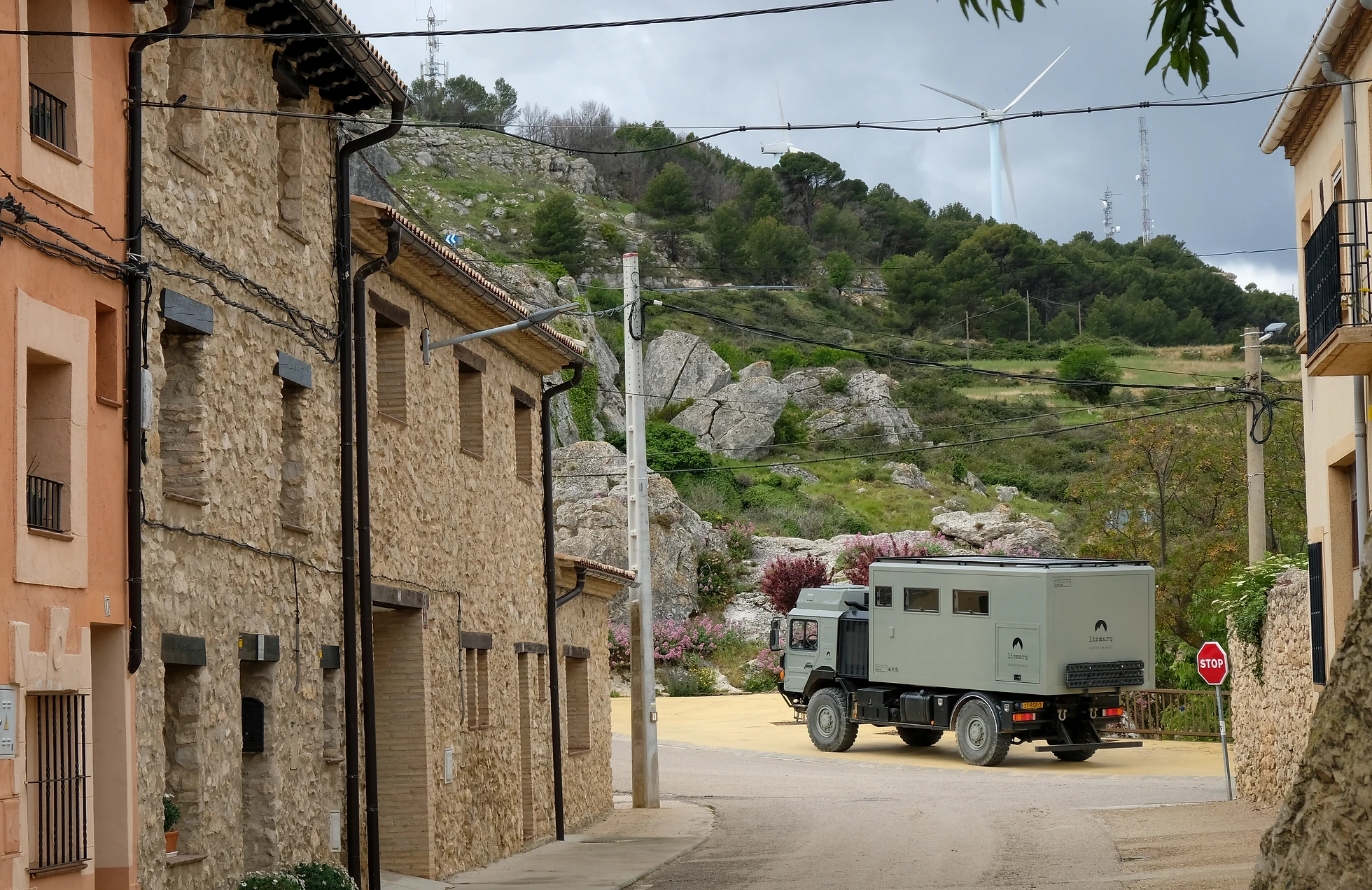 expedition camper in village